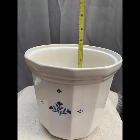 Vintage Pfaltzgraff White Blue Perennial Stoneware Cottage Collection Vase 2-506 - Picture 10 of 11